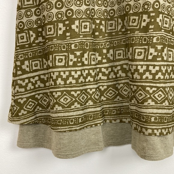 Athleta Dhara Lightweight Stretch V Neck Tribal Print Dress - Picture 5 of 14